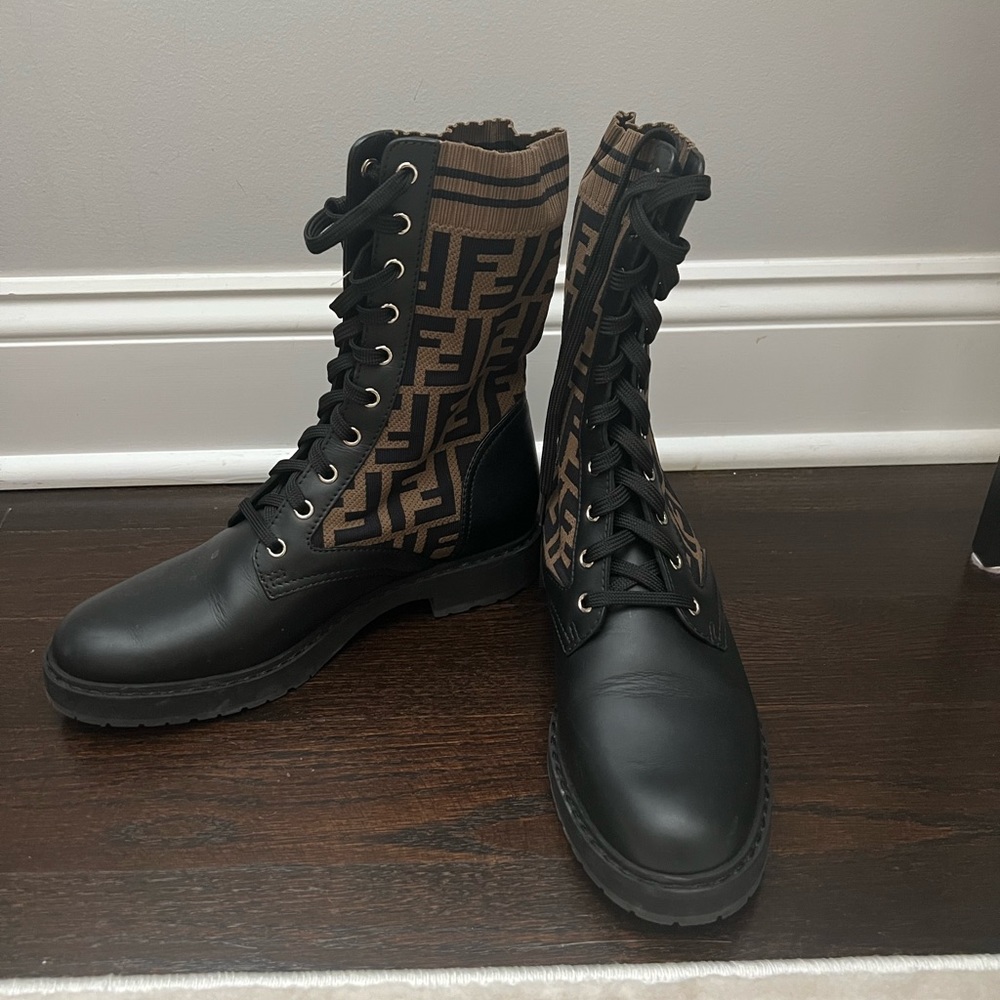 Fendi combat boots